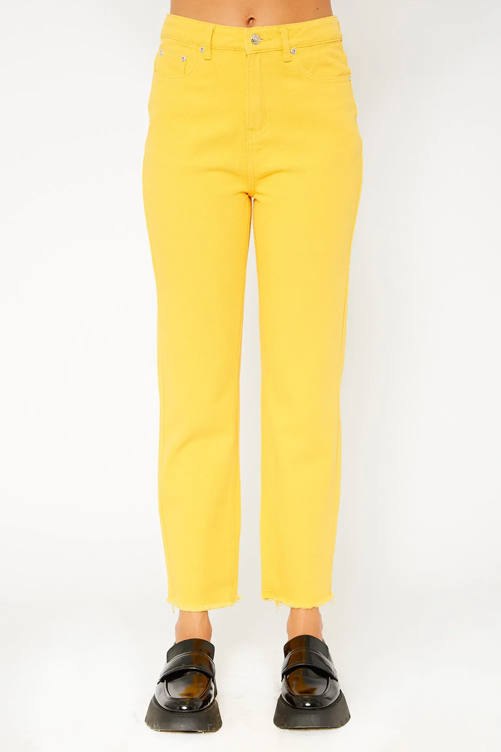 Super high-rise color pants