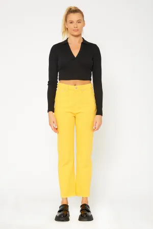 Super high-rise color pants