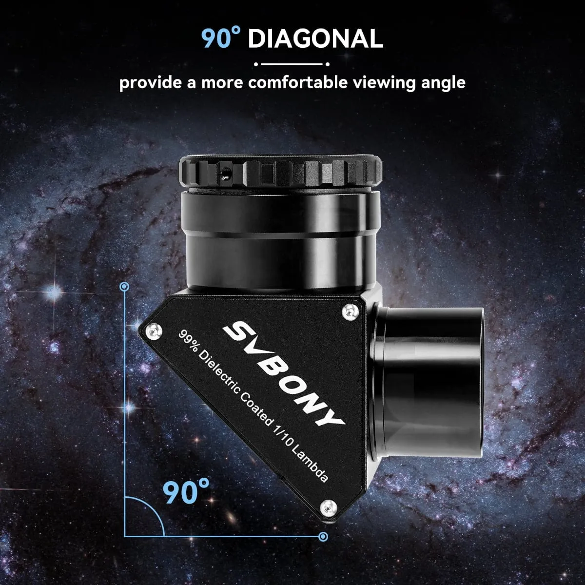 SV223 Diagonal 90-degree 2 inch Clicklock 99% Reflective Dielectric Coating - W9180B