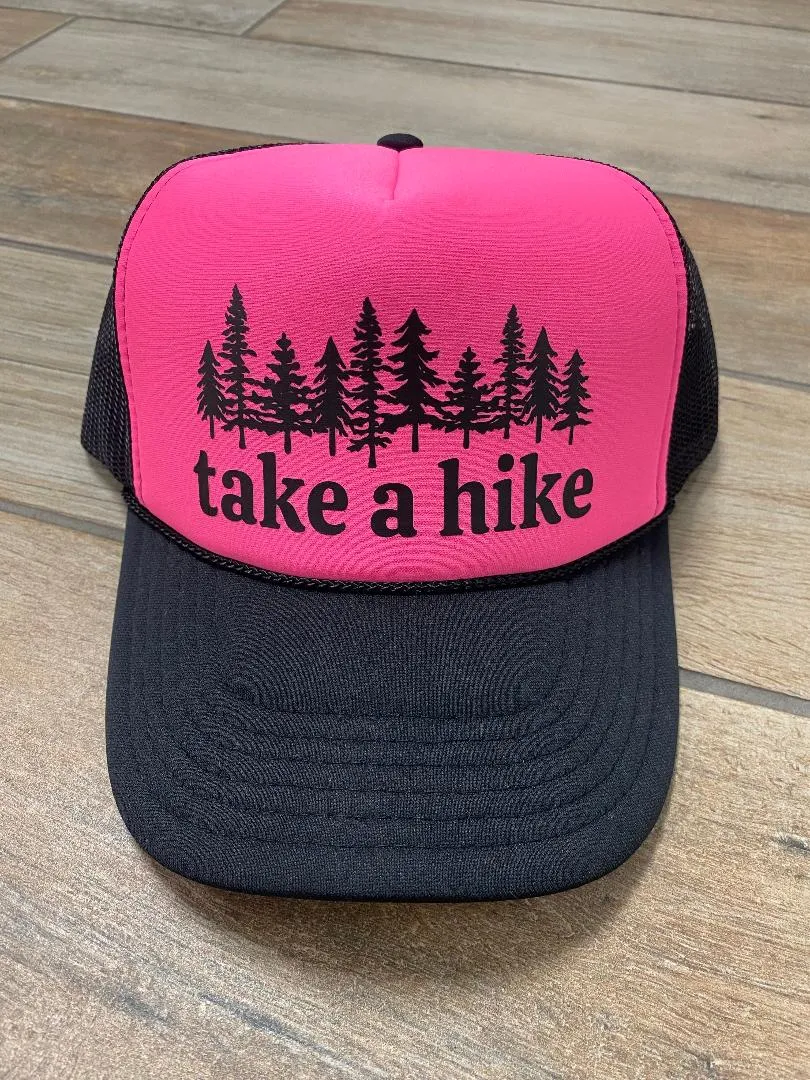 Take a Hike Hot Pink & Black Foam Hat