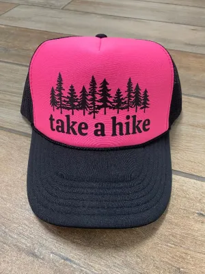 Take a Hike Hot Pink & Black Foam Hat