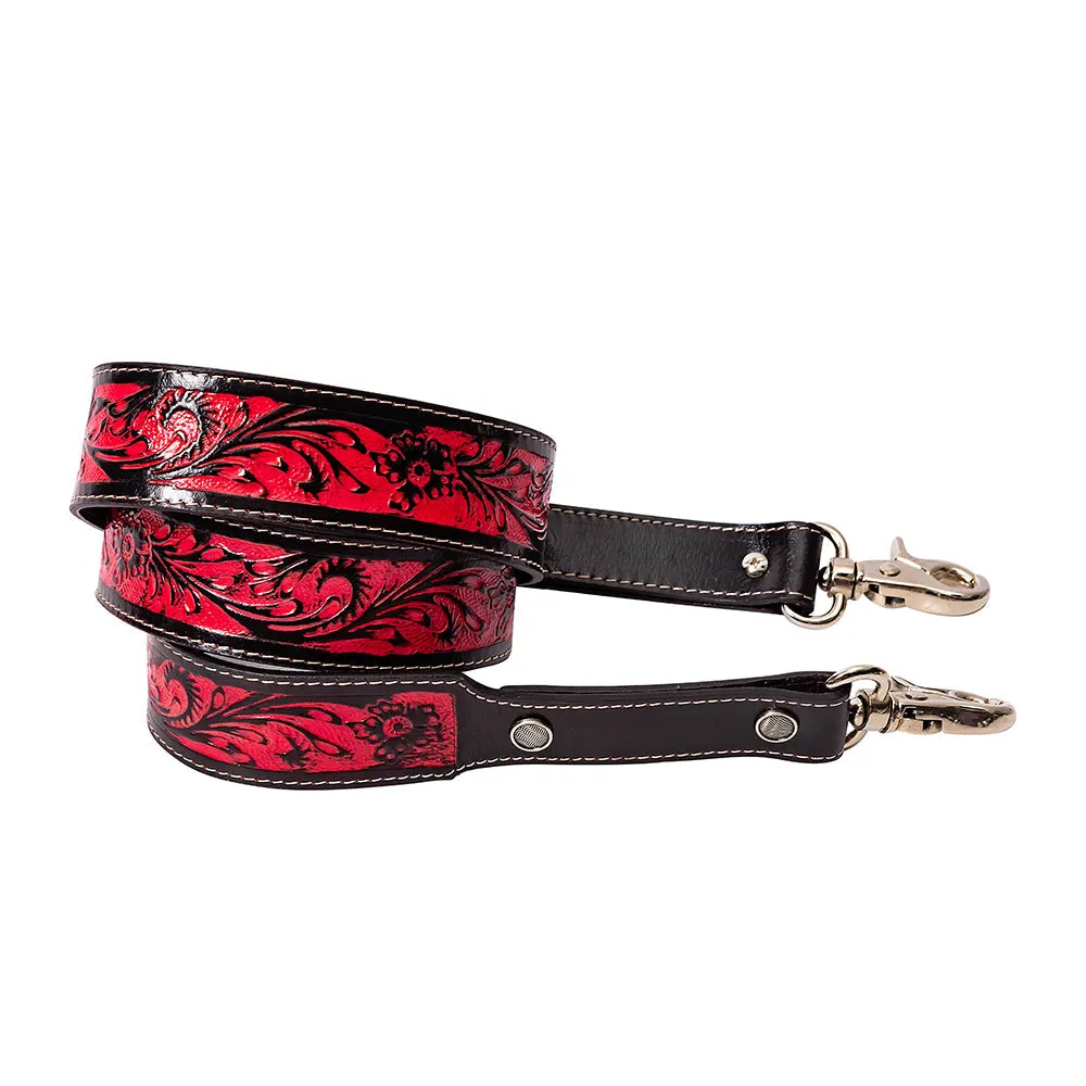 TAMBRINA HAND-TOOLED LEATHER STRAP