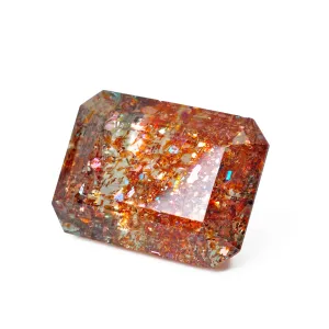 Tanzanian Sunstone 20.30 mm 23.83 carats Faceted Rectangle Spectacular Gemstone