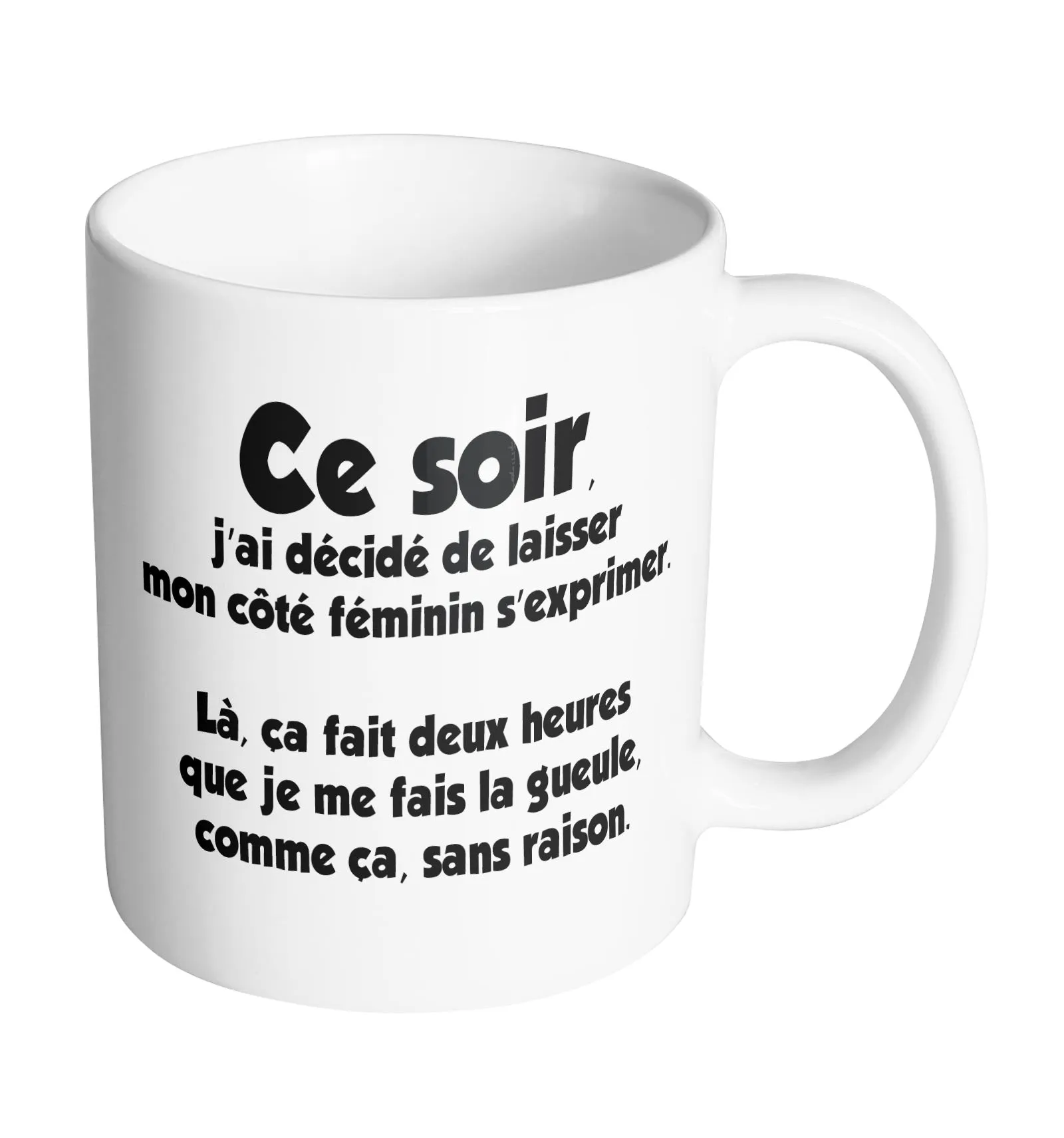 Tasse Mug Polymere Incassable 340ML Fun - Coté féminin s'exprime