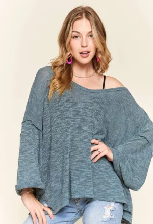 Teal Loose Knit Sweater