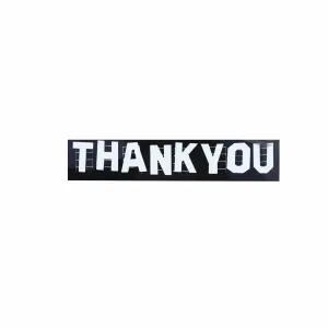 Thank You Hollywood Logo Sticker - Black/White
