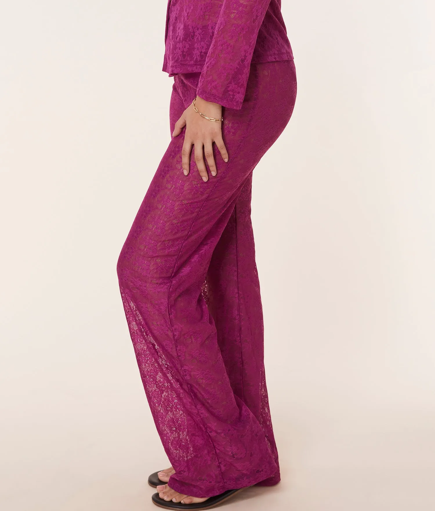 The Suva Pant - Floral Lace - Aurora