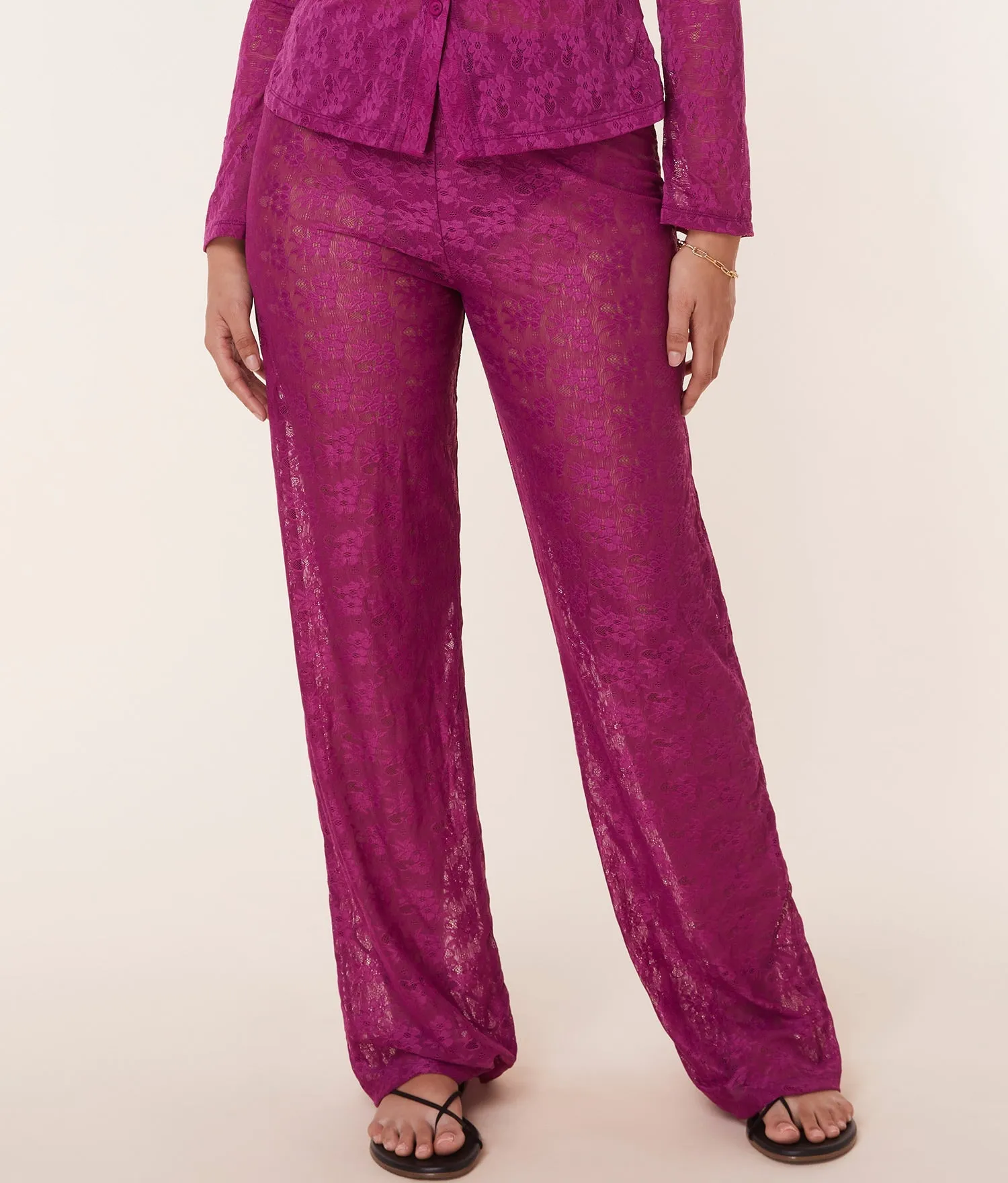 The Suva Pant - Floral Lace - Aurora