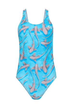 Thick Strap Racer in Sharks