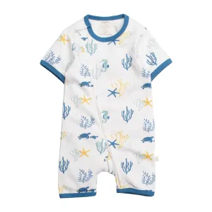 TINY TWIG ZIPSUIT S/S-OCEAN