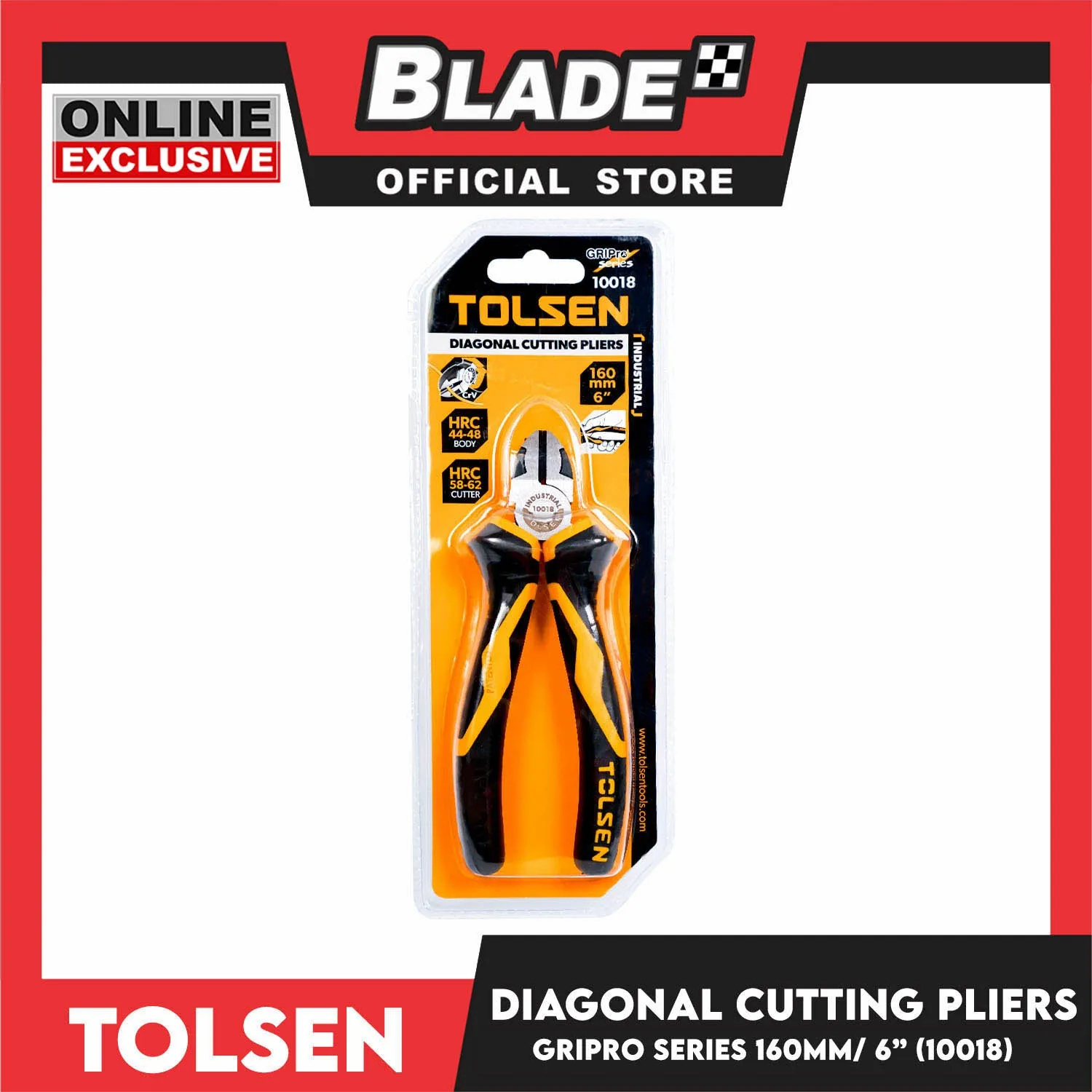 Tolsen Diagonal Cutting Pliers 160mm 6'' (Industrial) 10018