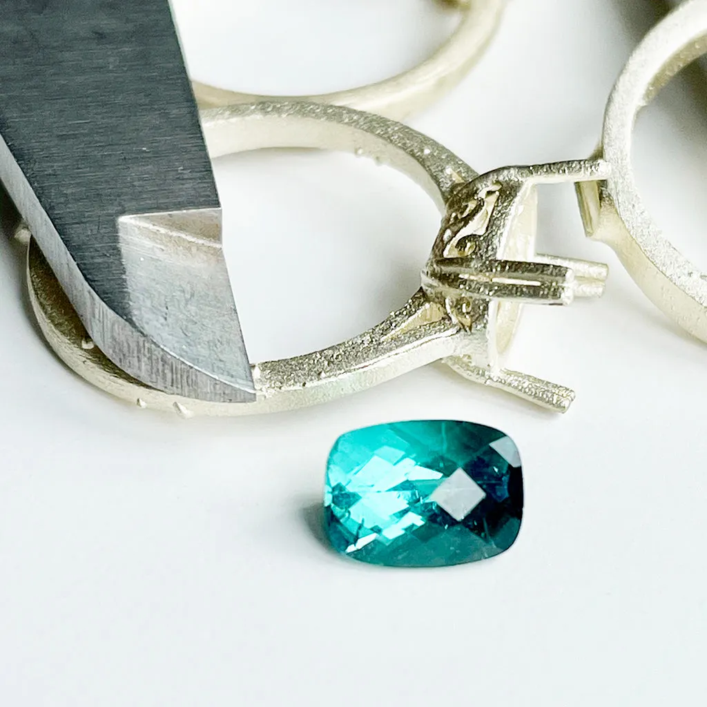 Tourmaline - Blue Green Cushion Cut - 1.65ct