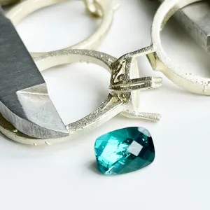 Tourmaline - Blue Green Cushion Cut - 1.65ct