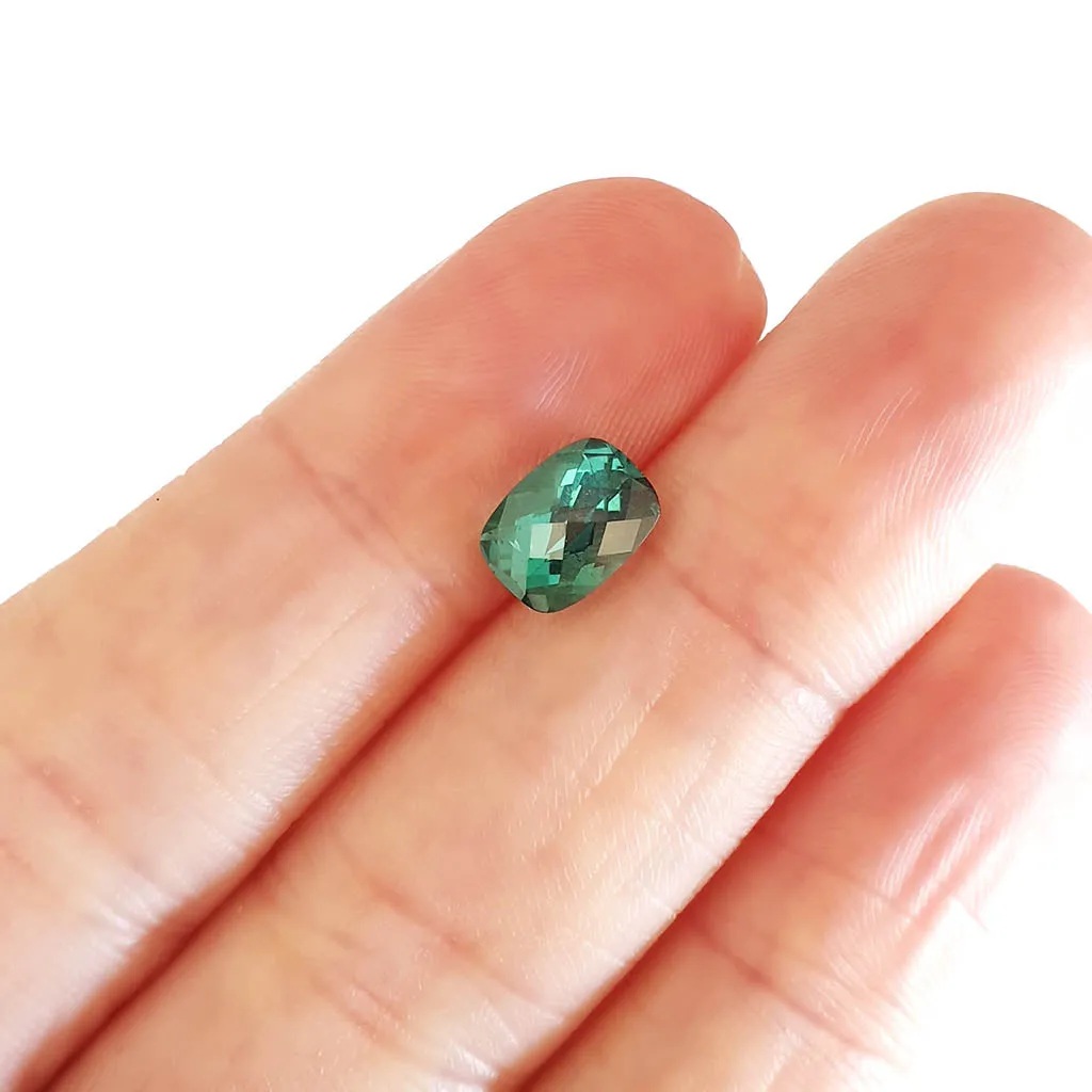 Tourmaline - Blue Green Cushion Cut - 1.65ct