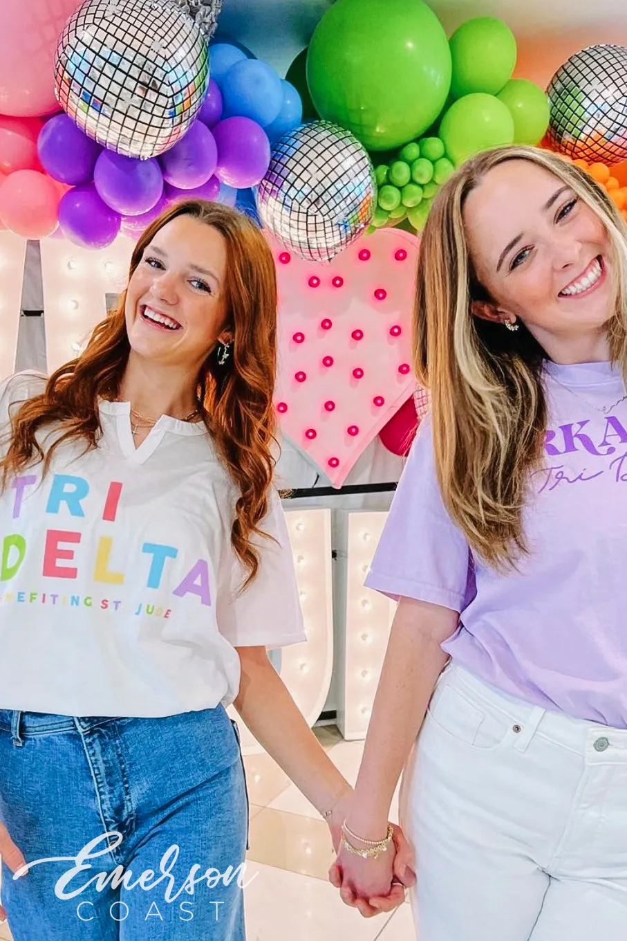 Tri Delta Colorful DHOP Notch Tee