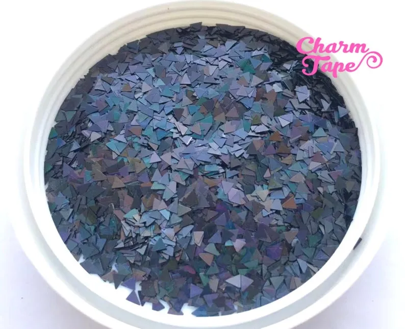 Triangle Loose glitters, glitter 3mm UV resin, nail gel, acrylic nail, nail polish glitter, nail stamping