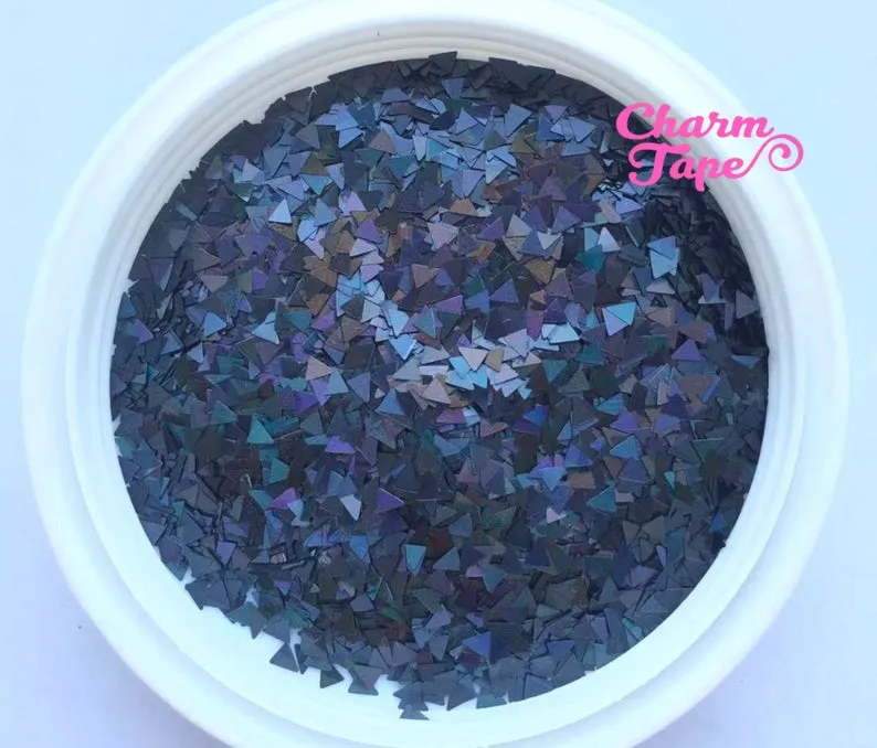 Triangle Loose glitters, glitter 3mm UV resin, nail gel, acrylic nail, nail polish glitter, nail stamping