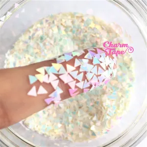 Triangle Loose glitters, glitter 3mm UV resin, nail gel, acrylic nail, nail polish glitter, nail stamping