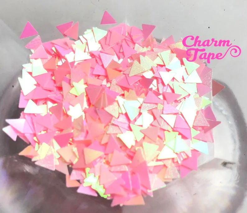 Triangle Loose glitters, glitter 3mm UV resin, nail gel, acrylic nail, nail polish glitter, nail stamping