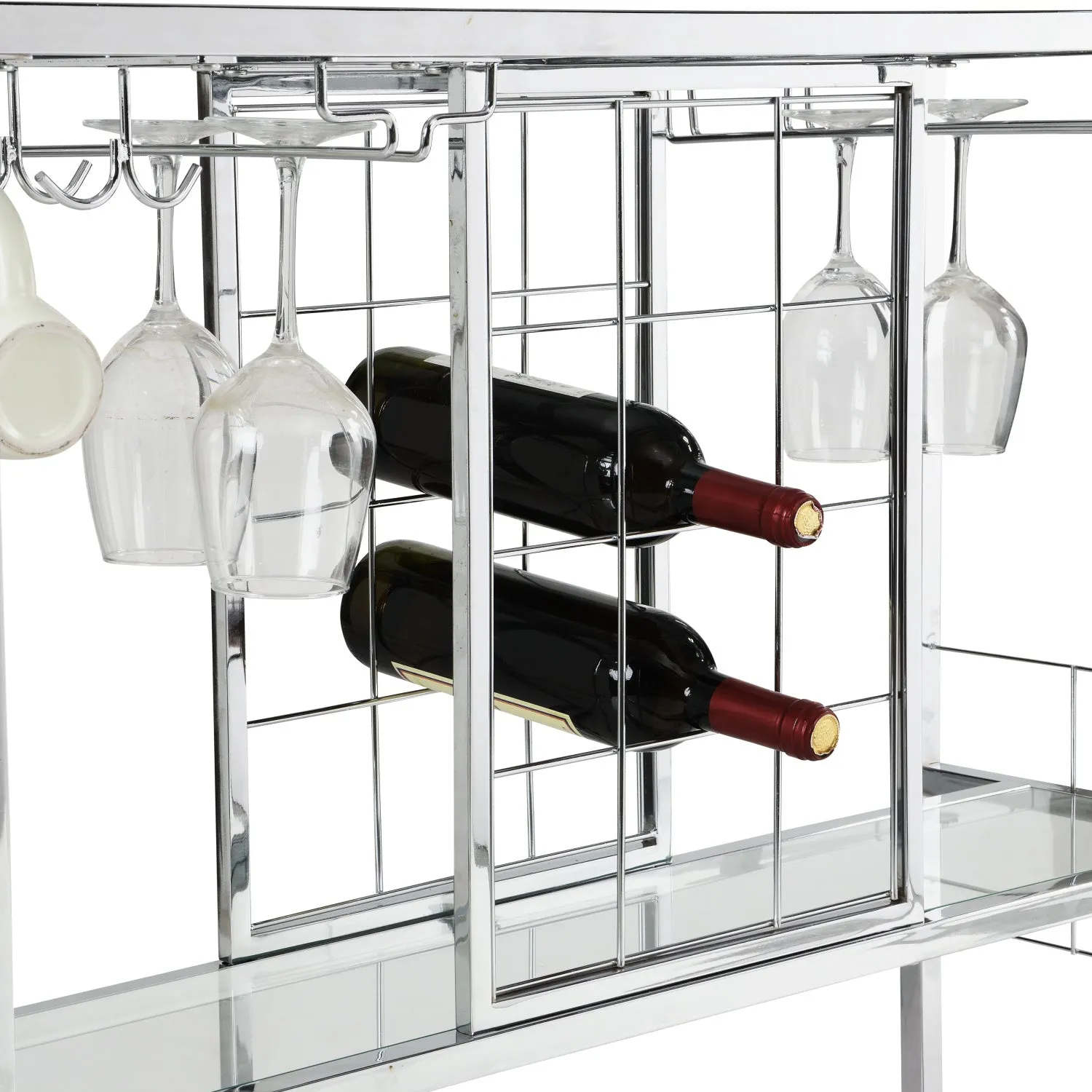 Trolley 3-Tier Wine Organizer