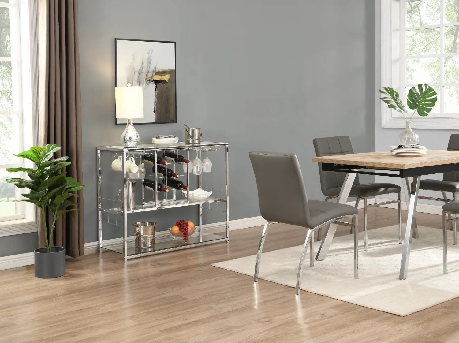 Trolley 3-Tier Wine Organizer