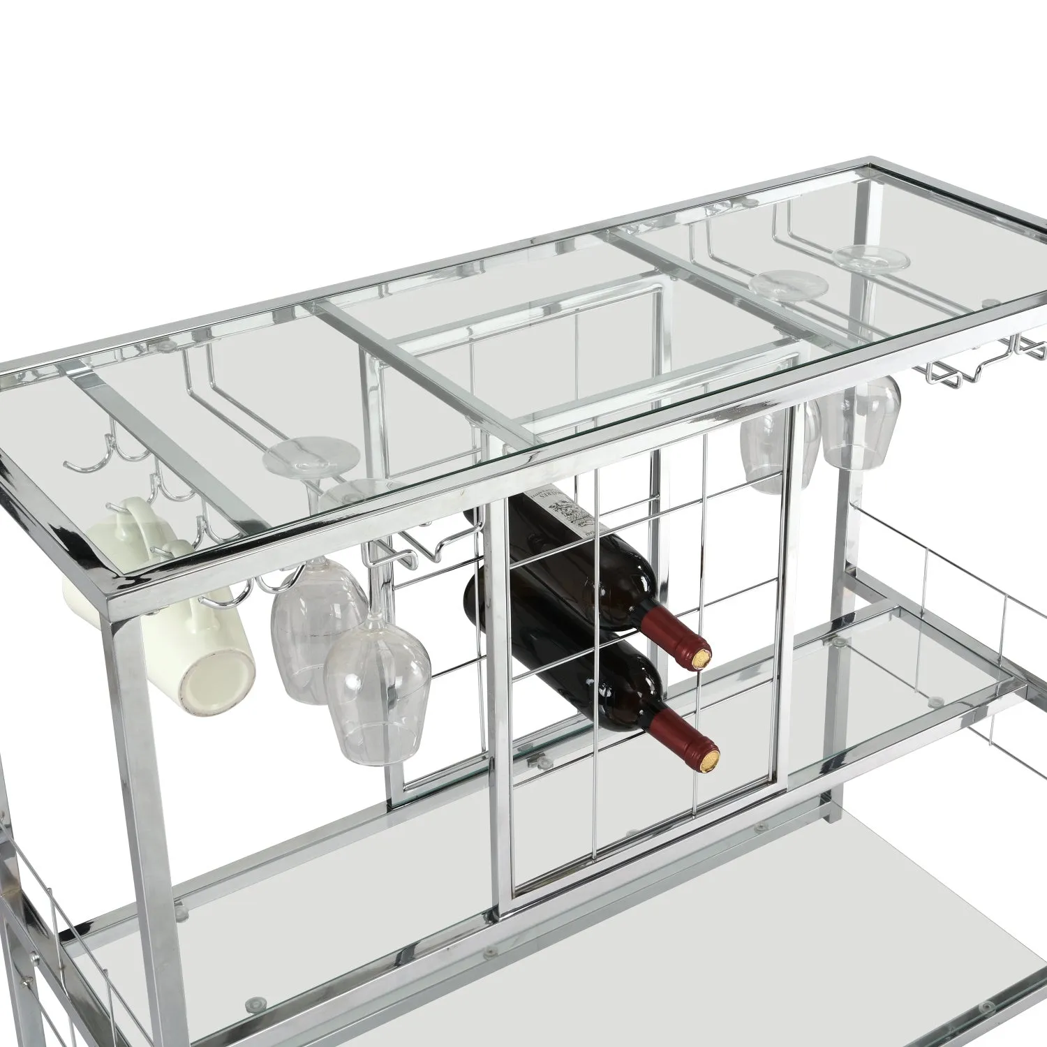 Trolley 3-Tier Wine Organizer