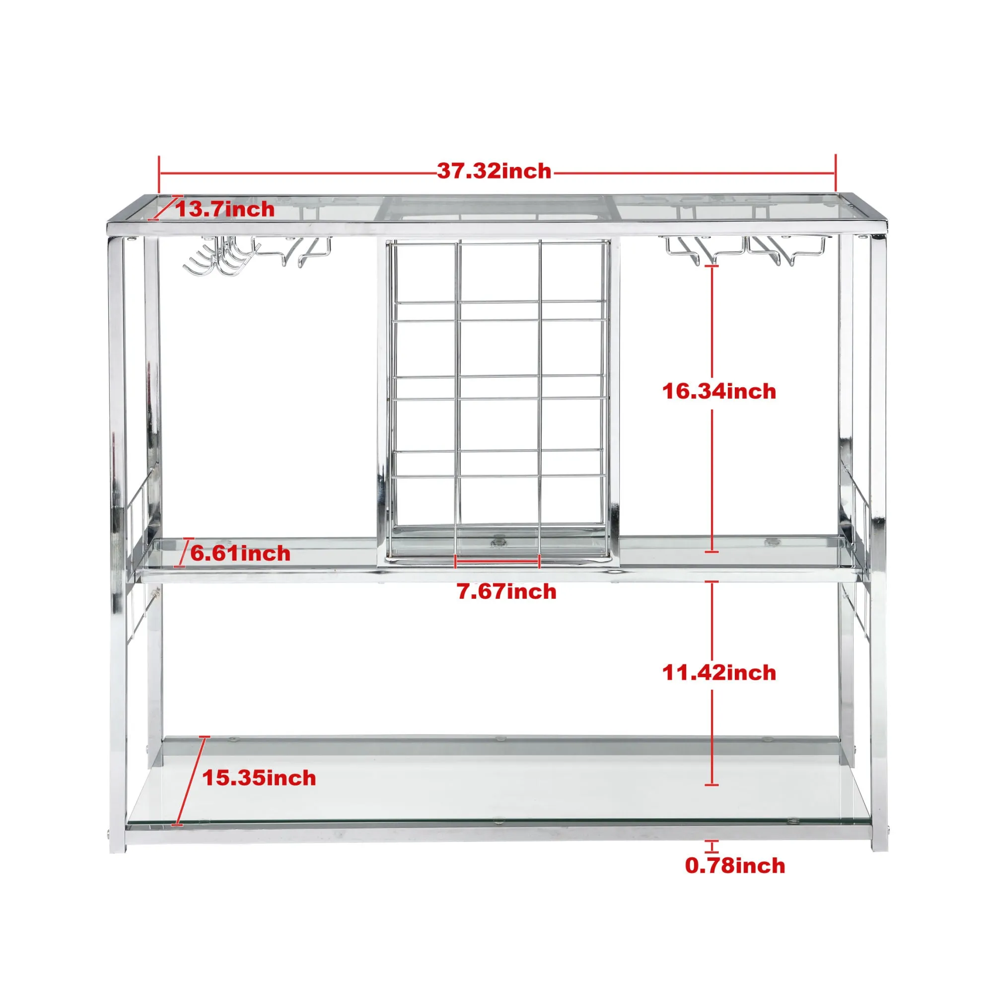 Trolley 3-Tier Wine Organizer