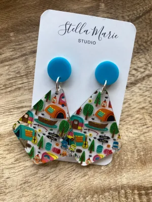 TWO STYLES: Let's Go Camping Acrylic Earrings