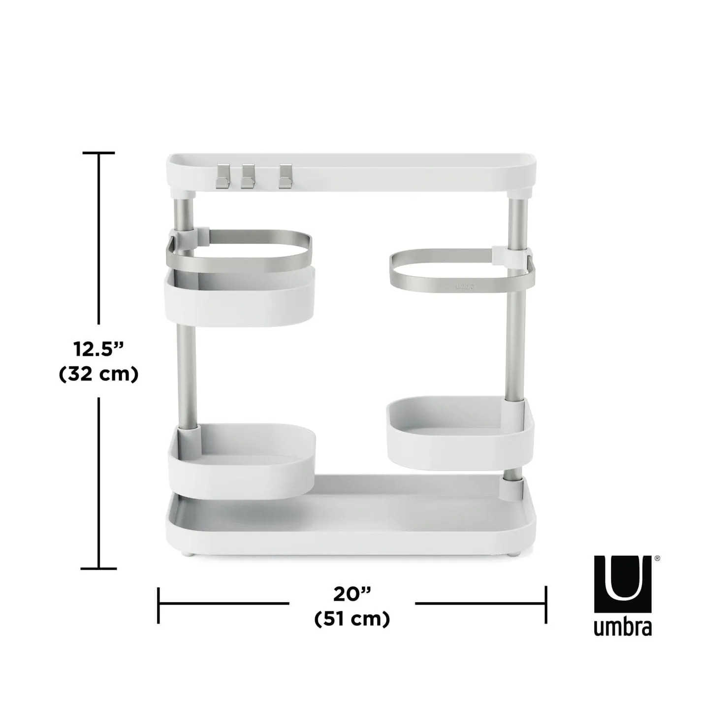 Umbra Holster Multi level Organiser White & Nickel UMB1017580670
