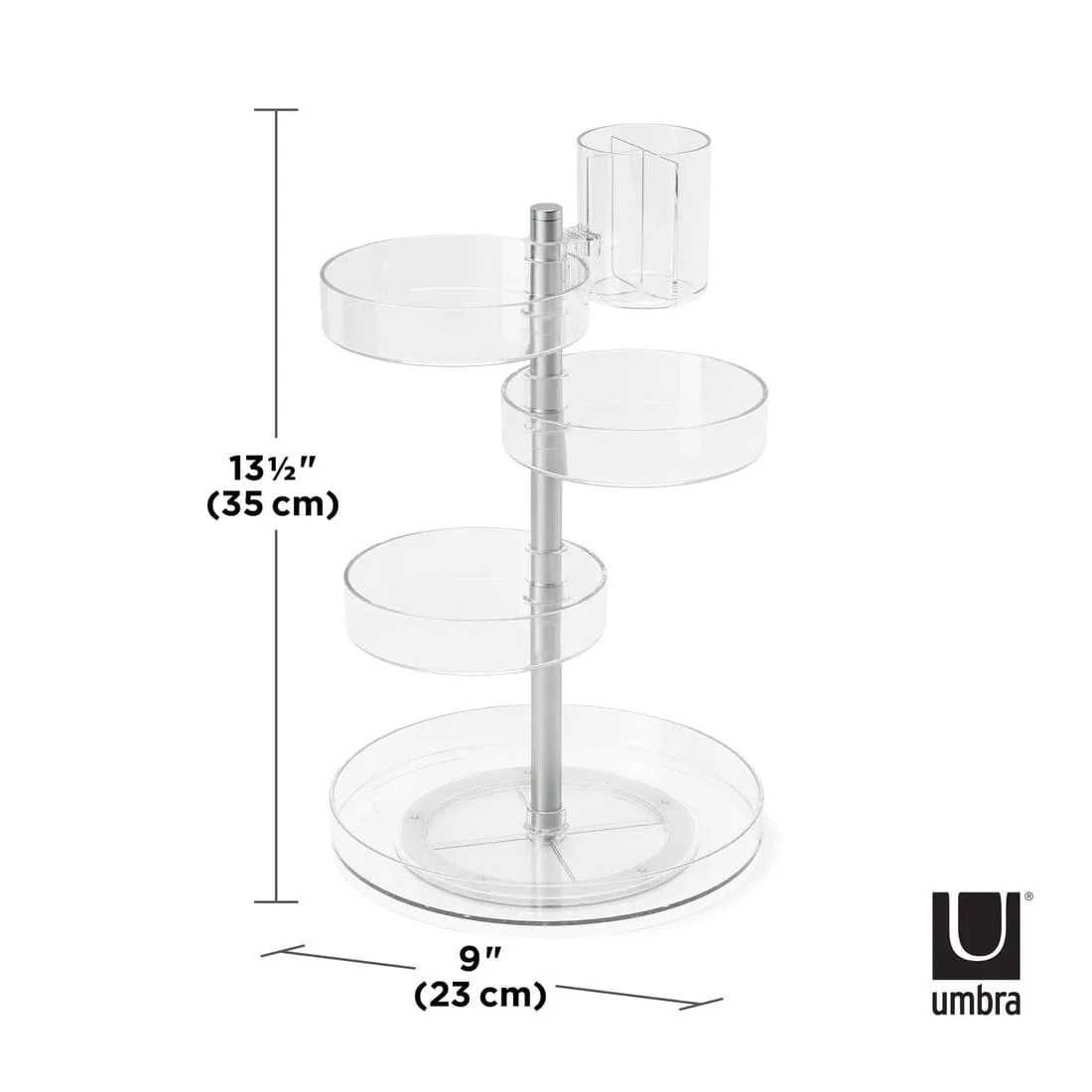 Umbra Pirouette Organizer Clear & Nickle UMB1015097239