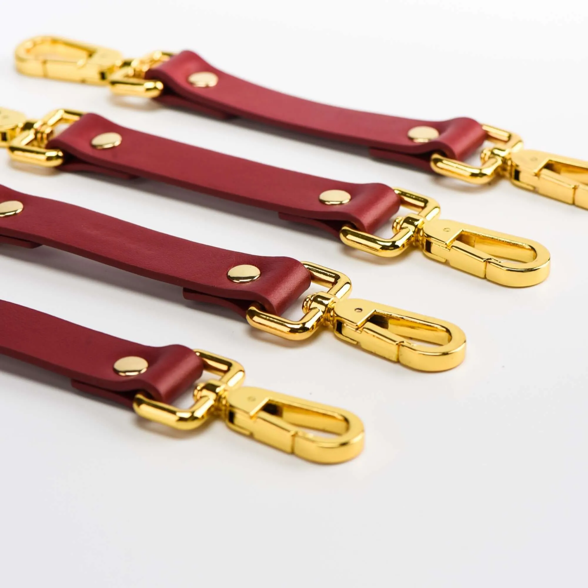 UPKO Luxury Italian Leather Bondage Tools Set with Case - Red