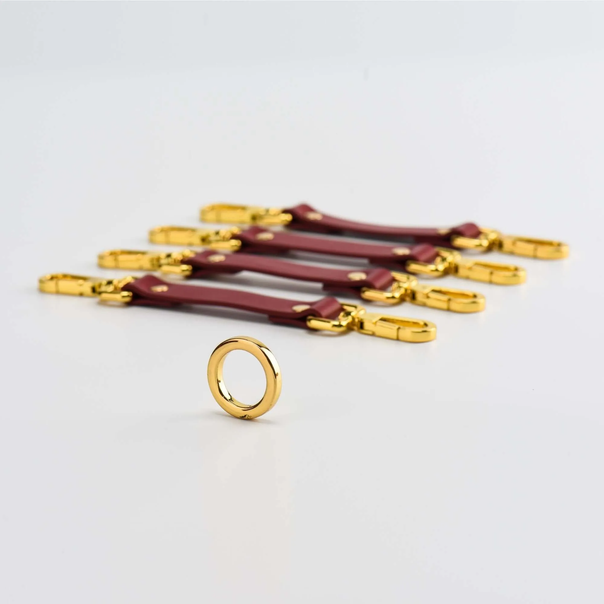 UPKO Luxury Italian Leather Bondage Tools Set with Case - Red