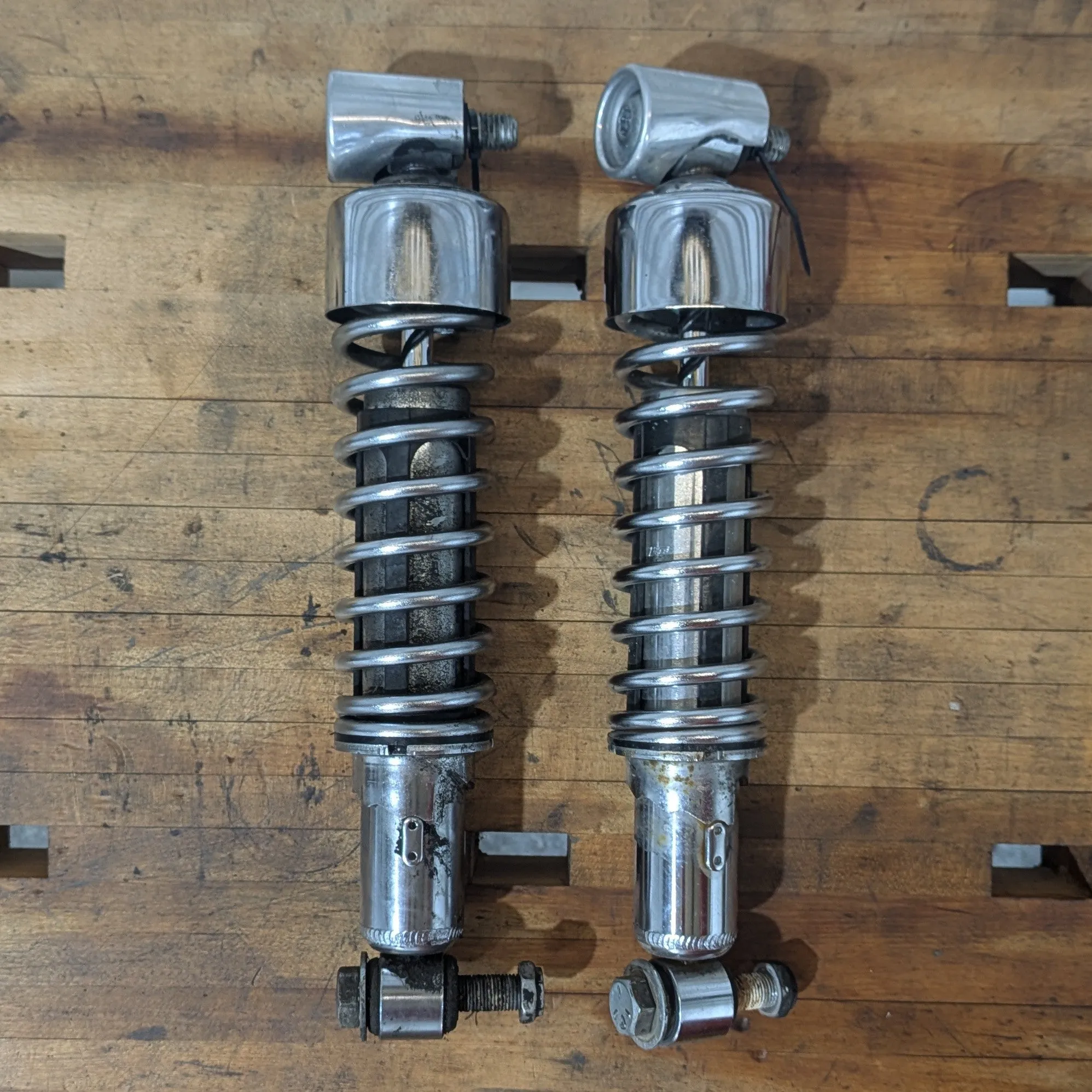USED - Sportster Rear Shocks - 79-03 - Chrome