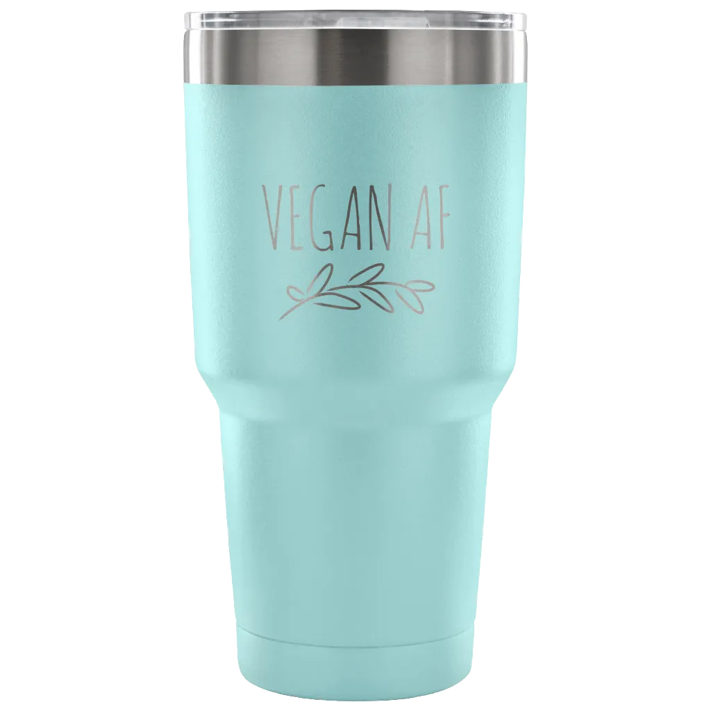 Vegan AF Tumbler Double Wall Vacuum Insulated Hot & Cold Travel Cup 30oz BPA Free