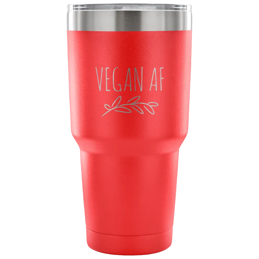 Vegan AF Tumbler Double Wall Vacuum Insulated Hot & Cold Travel Cup 30oz BPA Free