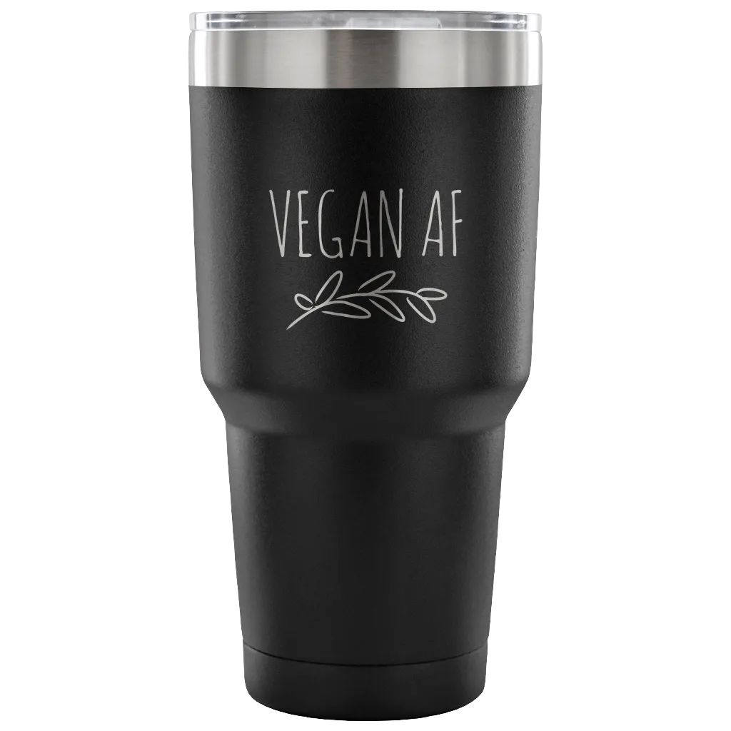 Vegan AF Tumbler Double Wall Vacuum Insulated Hot & Cold Travel Cup 30oz BPA Free