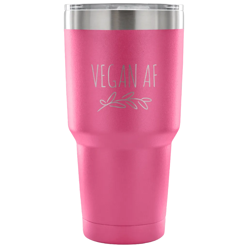 Vegan AF Tumbler Double Wall Vacuum Insulated Hot & Cold Travel Cup 30oz BPA Free