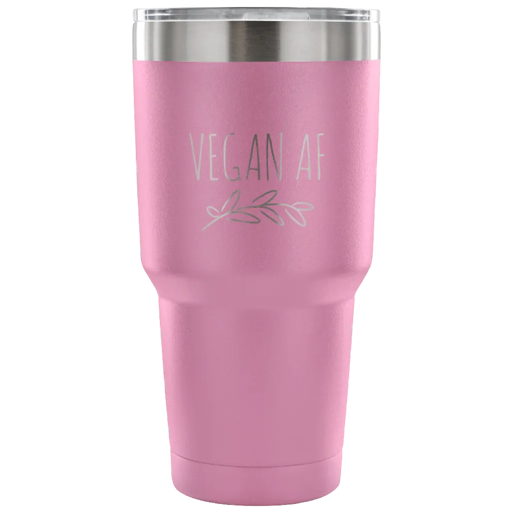 Vegan AF Tumbler Double Wall Vacuum Insulated Hot & Cold Travel Cup 30oz BPA Free