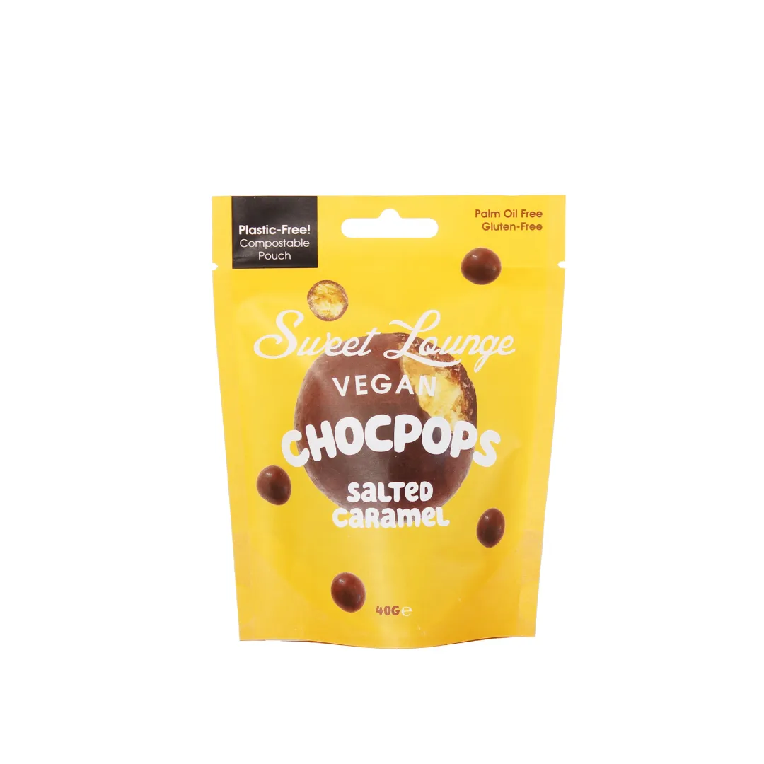 Vegan Chocpops Salted Caramel Pouch 10 x 40g