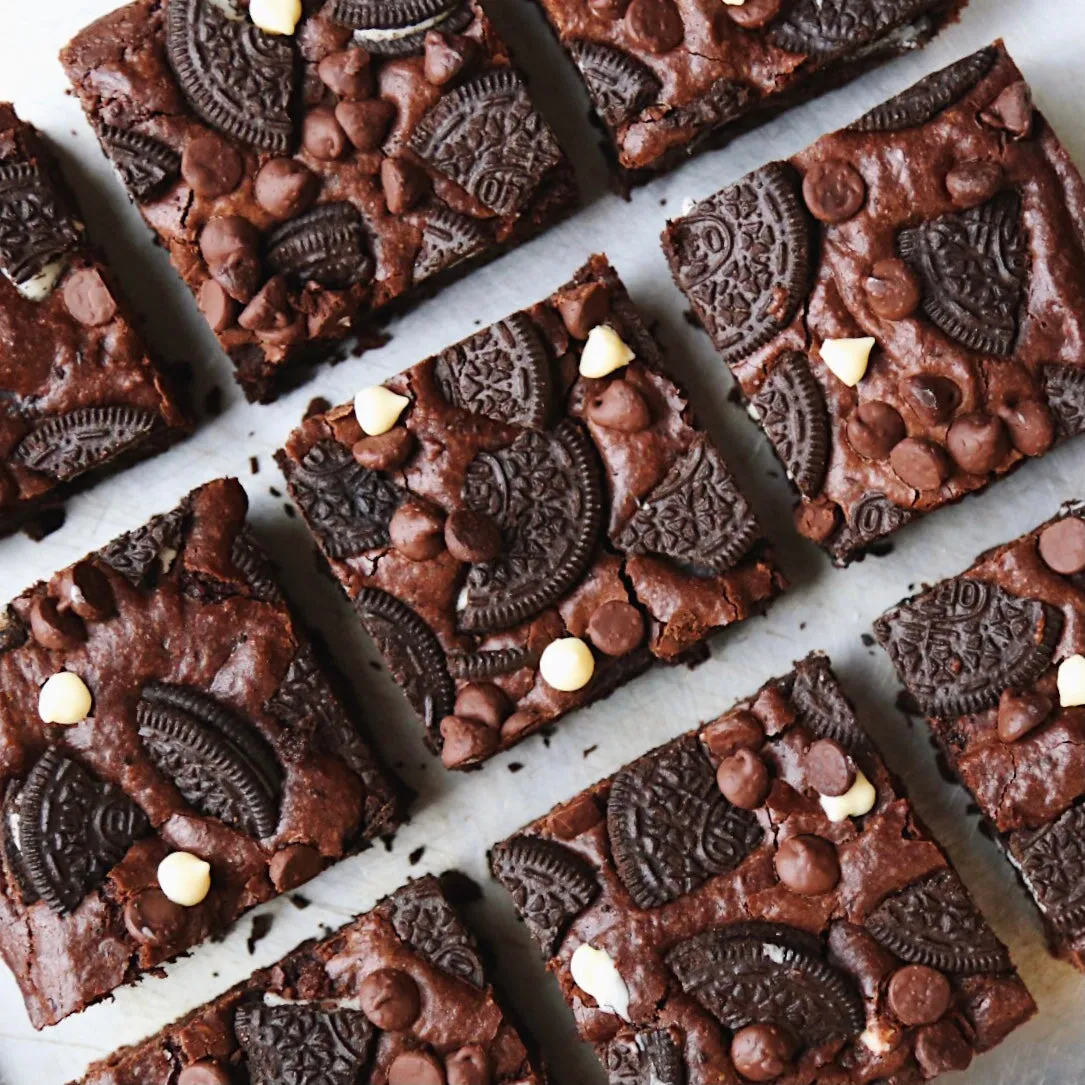 Vegan Oreo Brownies