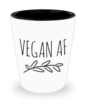 Vegan Shot Glass Vegan AF Shot Glasses Vegan Gifts Gifts for Vegans Vegan Gift Ideas