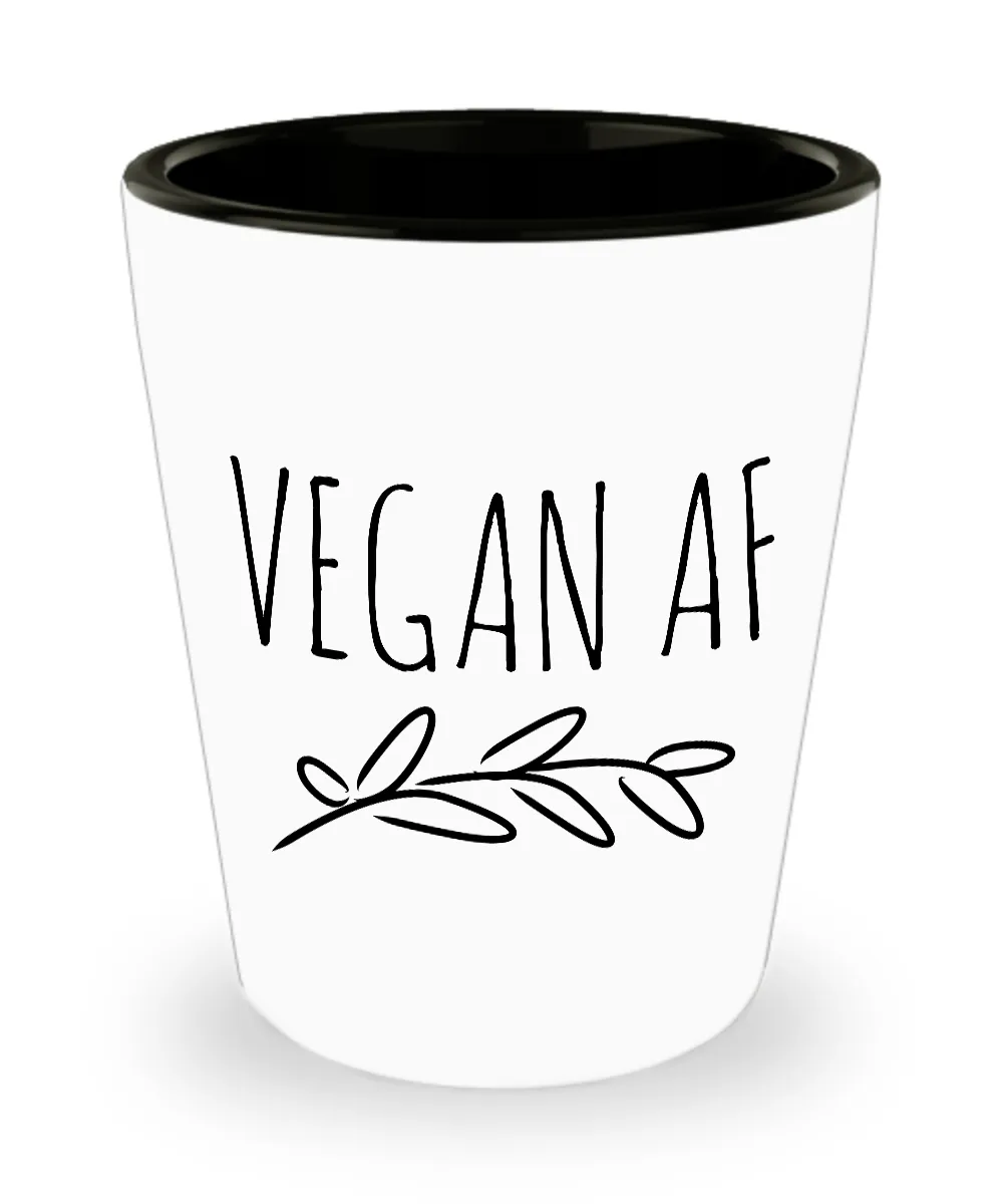 Vegan Shot Glass Vegan AF Shot Glasses Vegan Gifts Gifts for Vegans Vegan Gift Ideas