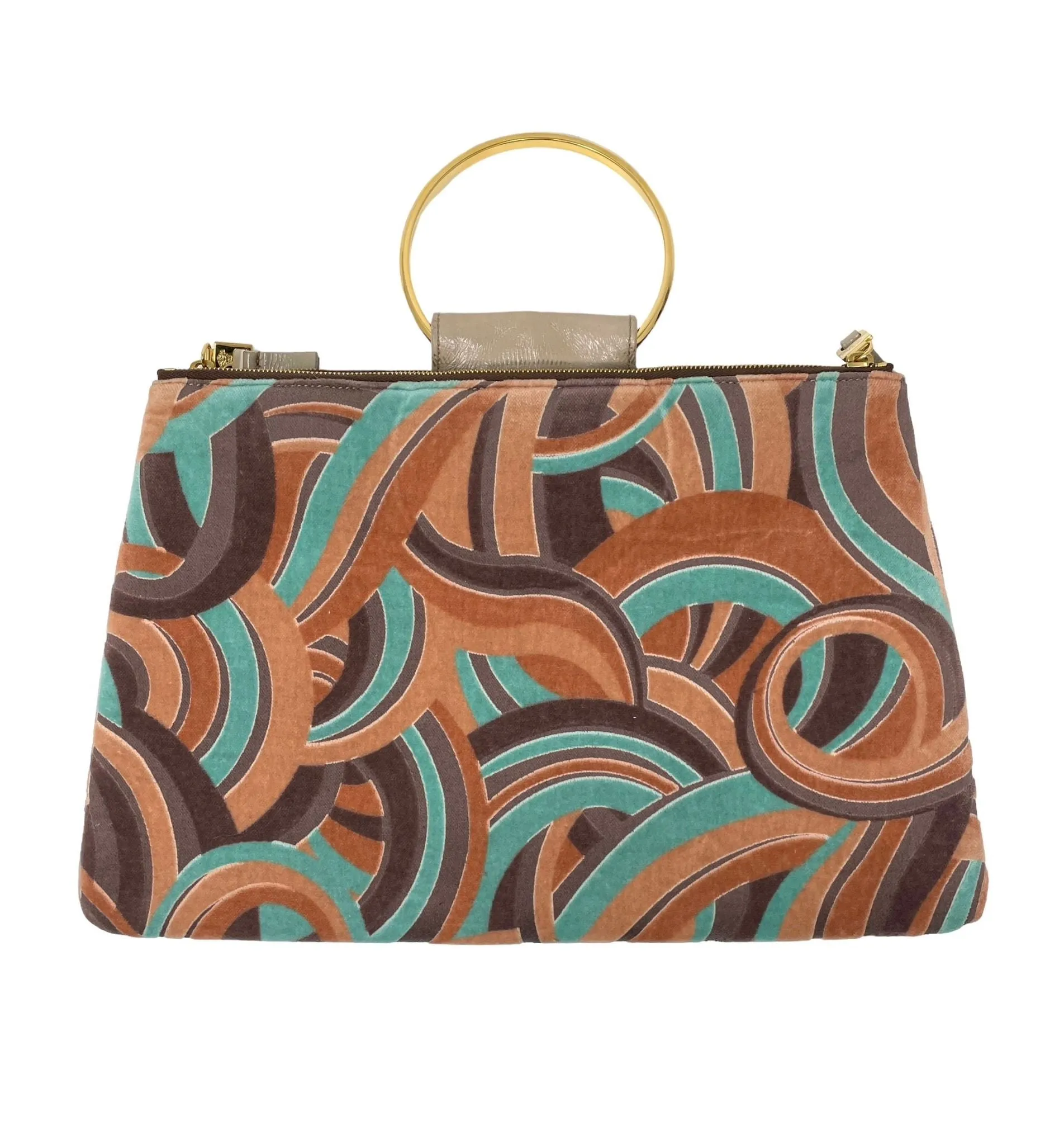 Versace Mod Velvet Ring Handle Bag