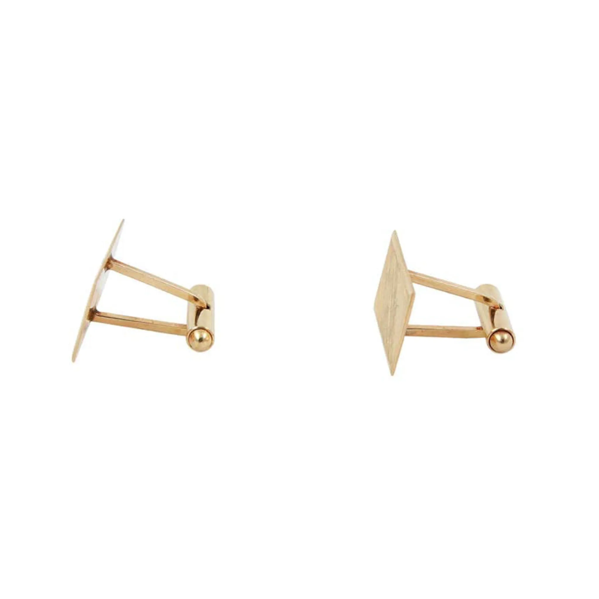 VINTAGE 14K Yellow Gold Rectangular Cufflinks