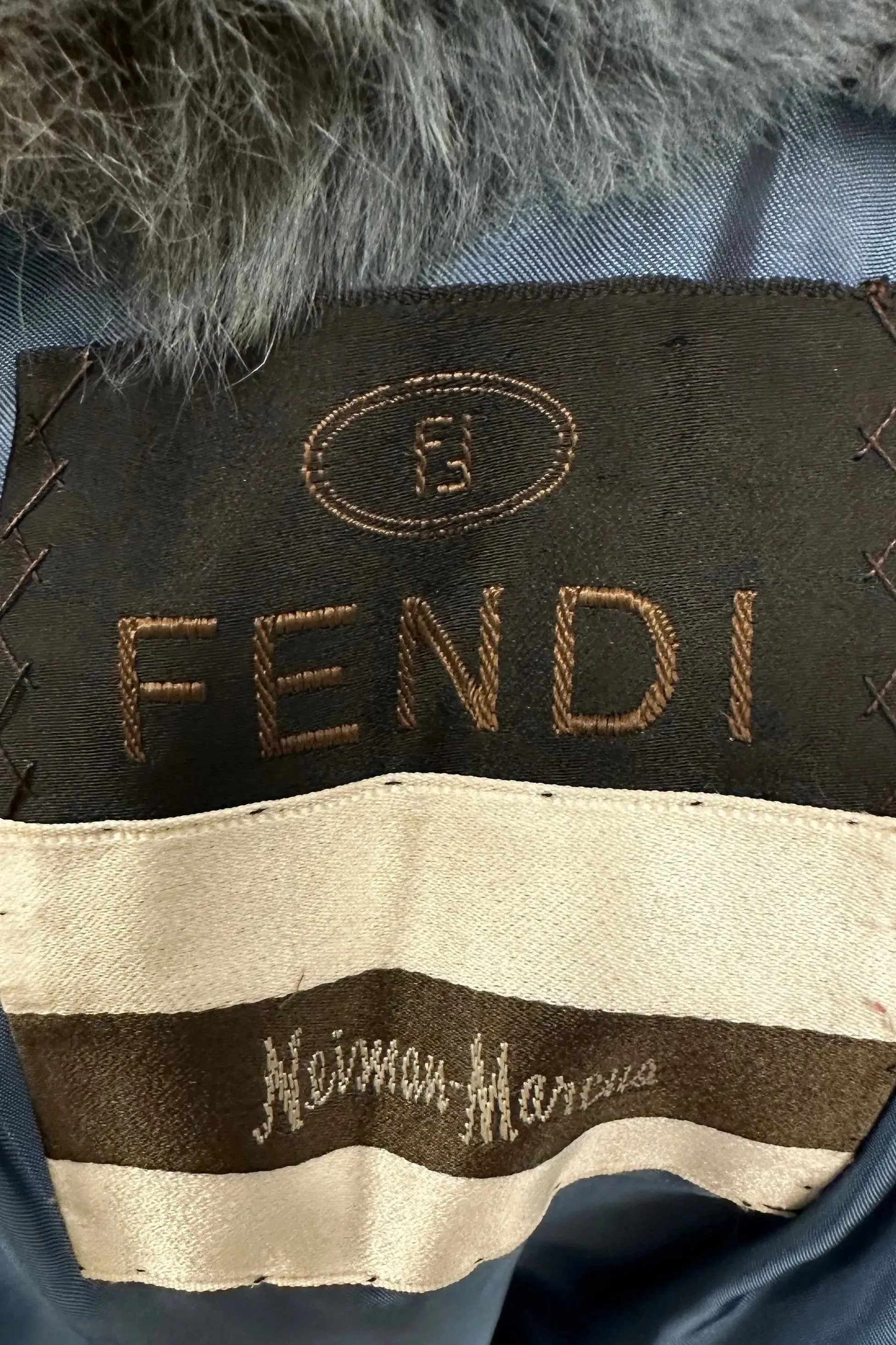 Vintage Blue/Green opossum Fendi Stroller
