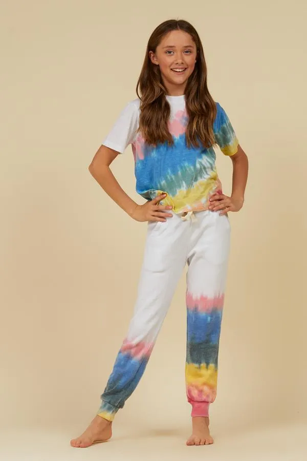 Vintage Havana Electric Diagonal Tie Dye Tee