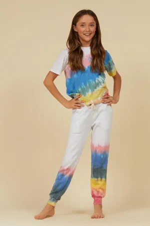 Vintage Havana Electric Diagonal Tie Dye Tee