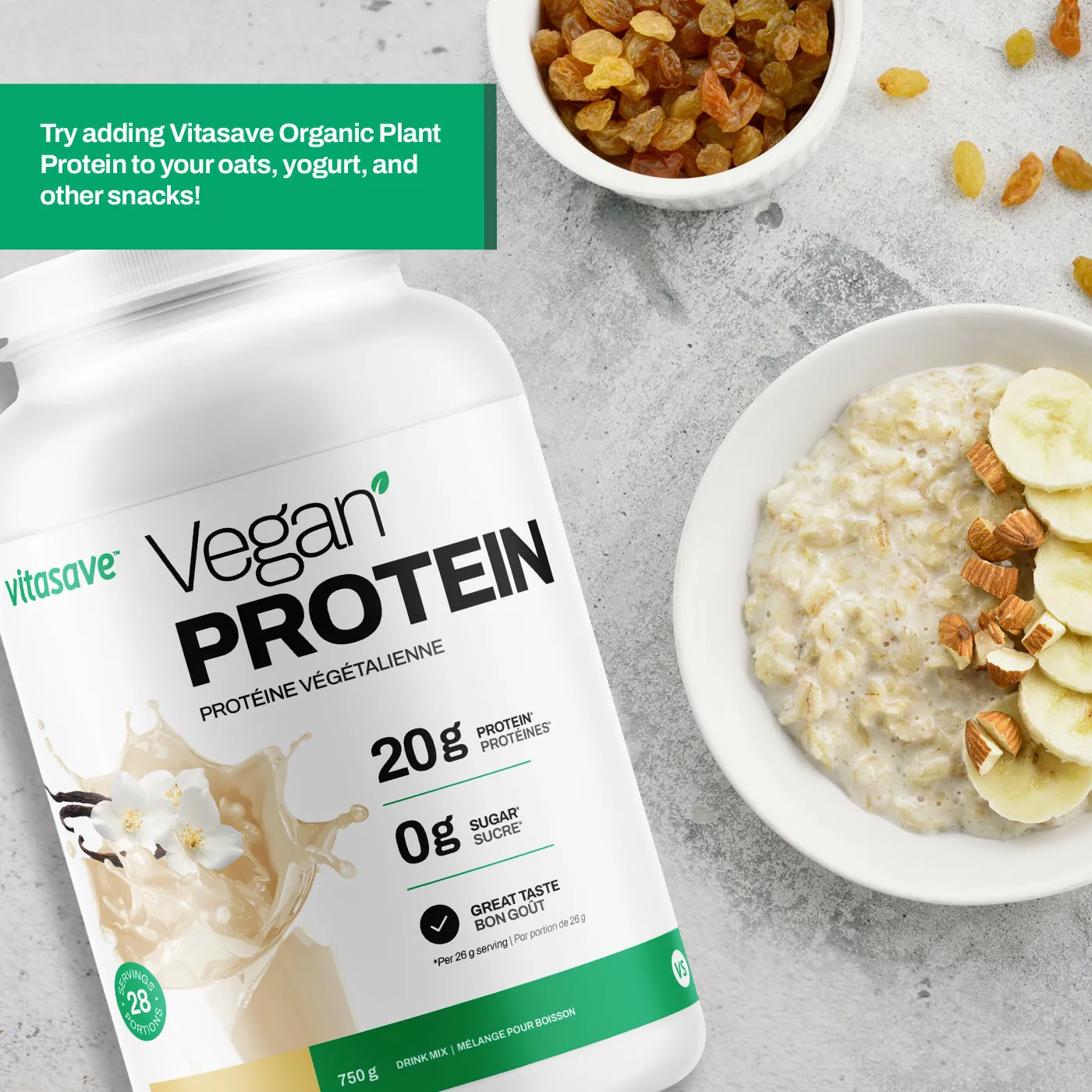 Vitasave Vegan Protein - Vanilla (750 G)