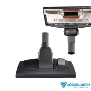 Wessel Werk Combination Carpet & Bare Floor Tool With 1 Big Wheel - 1 1/4" Neck & Metal Base