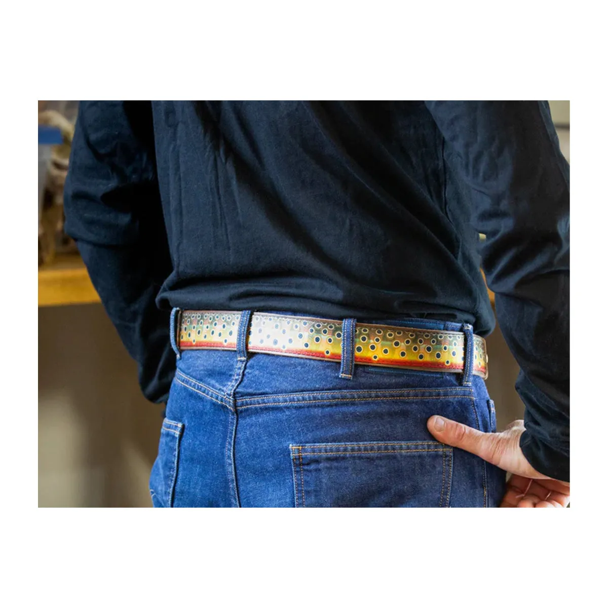 Whiskey Leatherworks Cutthroat Trout Belt